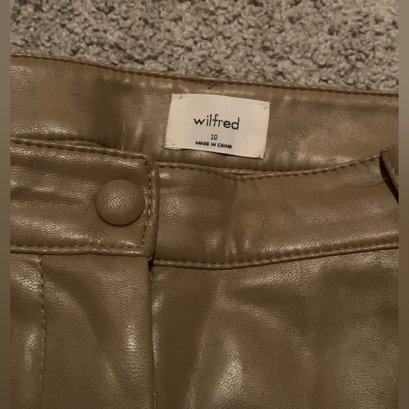 Wilfred tan vegan leather pants- size 10! - Picture 5 of 5